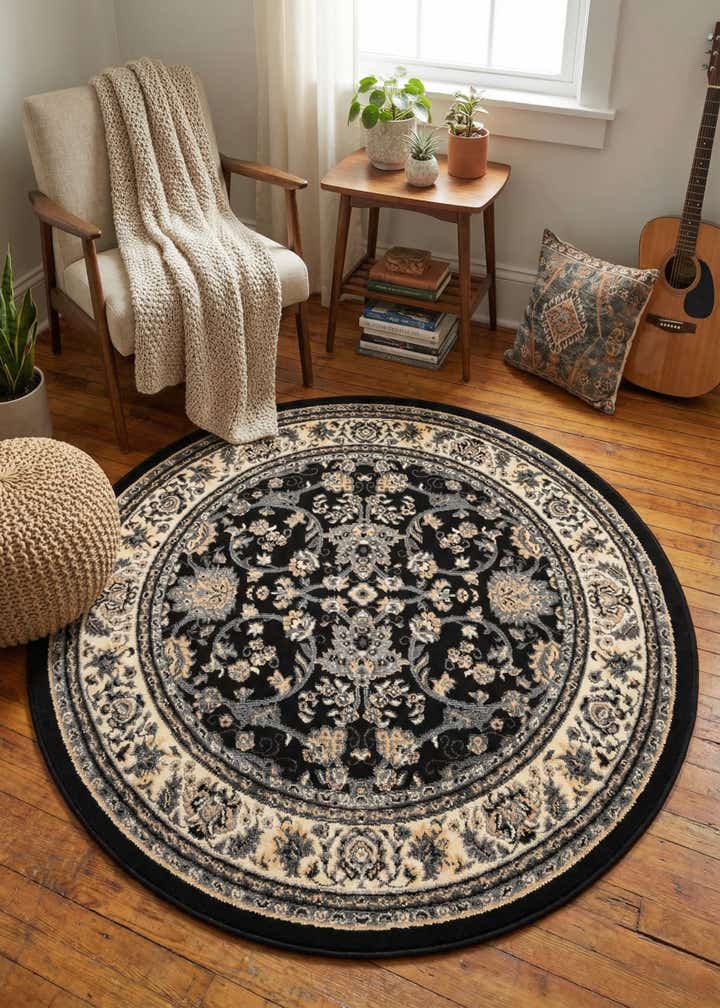 5' 3 x 5' 3 Yasmin Round Rug
