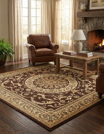 Brown Chateau Square Rug