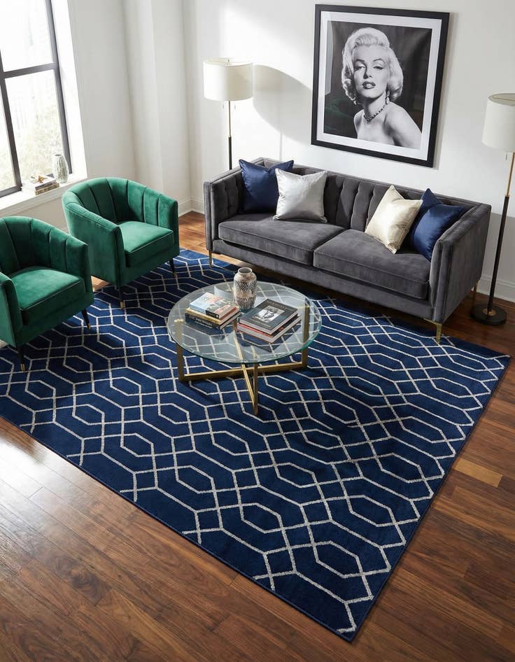 Detail image of 10' x 13' Marilyn Monroe&trade; Glam Trellis Rug