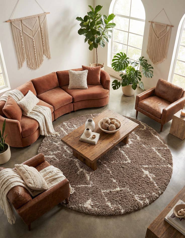 Detail image of 8' x 8' Infinity Shag Round Rug