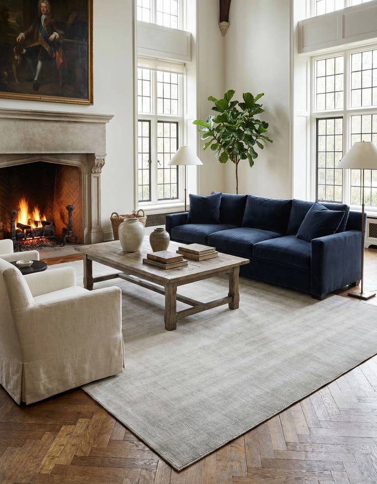 Detail image of 13' 1 x 18' 1  Hand Woven Jill Zarin English Manor Wool Rug