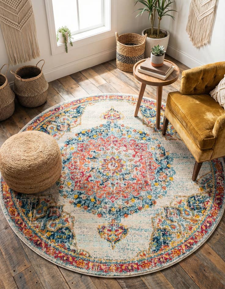 Detail image of 6' x 6' Madeline Round Rug