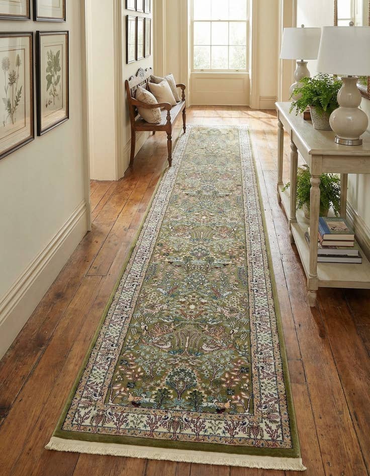 Detail image of 3' x 13' Nain Design Runner Rug