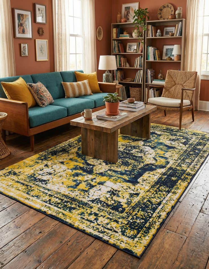 Detail image of 6' x 9' Monaco Rug With Pad Bundle