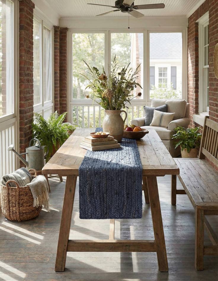 Detail image of  1' 2 x 6' 1  Hand Braided Jute Table Runner Rug