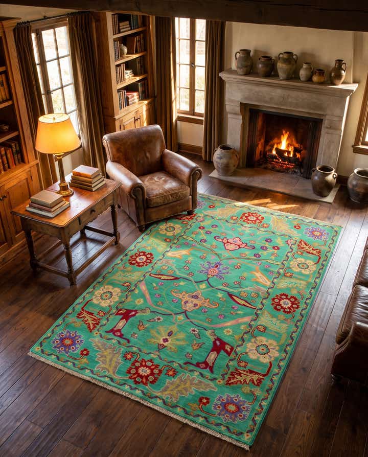 120cm x 195cm anudado a mano Kazak Alfombra