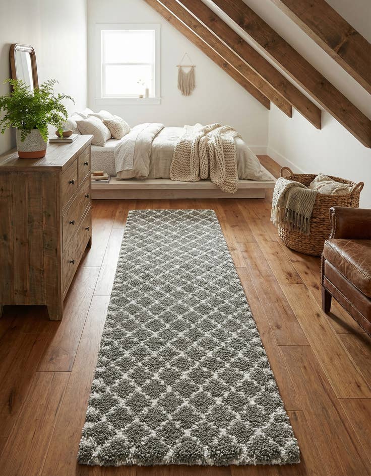 Detail image of 2' 7 x 10' Moroccan Shag Runner Rug