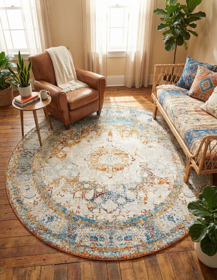 Detail image of 8' x 8' Venice Round Rug