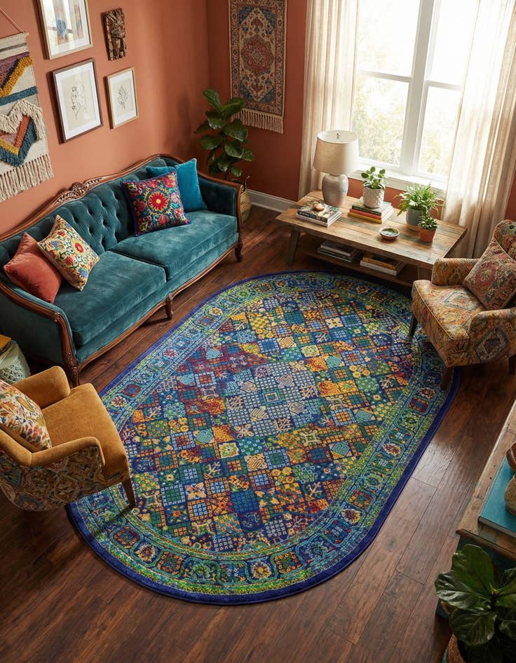 Detail image of 5' 3 x 8' Calypso Oval Rug