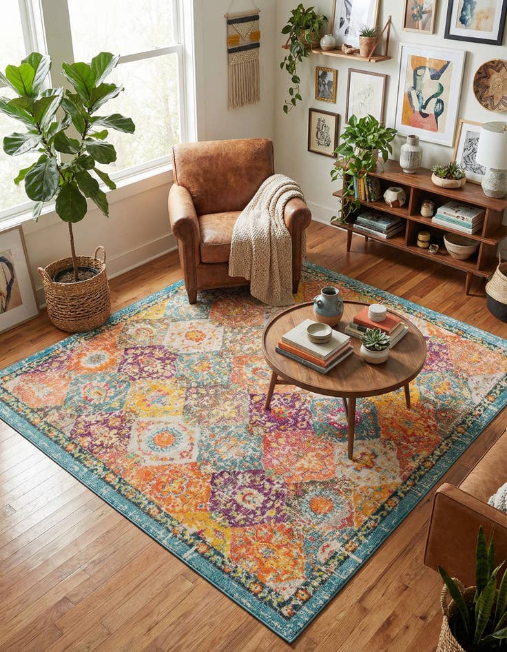 Detail image of  6' x 6' Madeline Square Rug