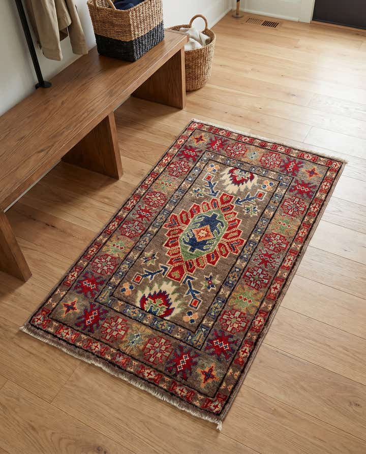 1' 11 x 3' Hand Knotted Kazak Rug