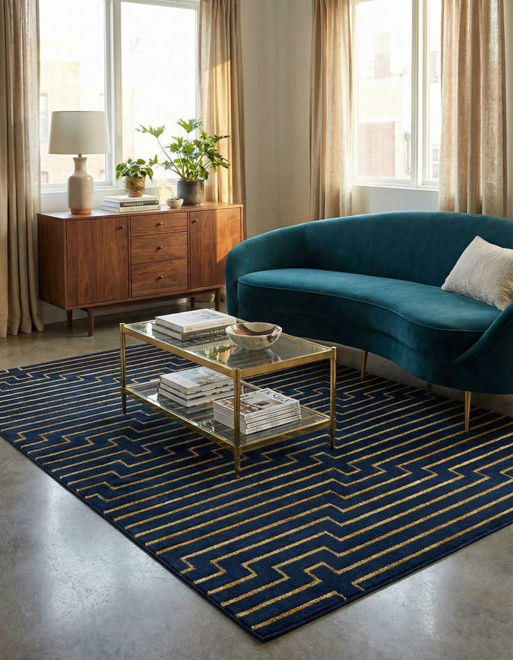 Detail image of 5' 3 x 8' Vogue Geo Rug