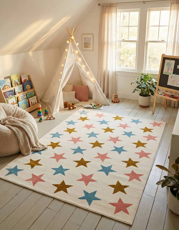 Detail image of 5' x 7' Whimsy Kids Rug