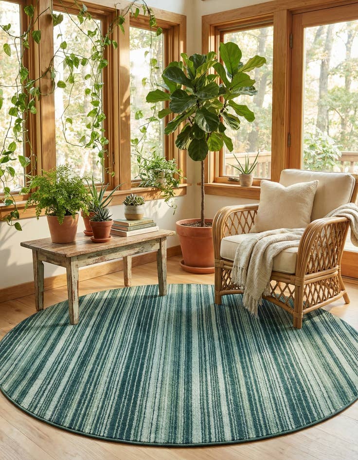 Detail image of 7' 10 x 7' 10 Gemstone Round Rug