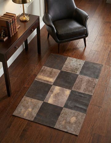 2' 1 x 3' 1 Cowhide Leather Rug