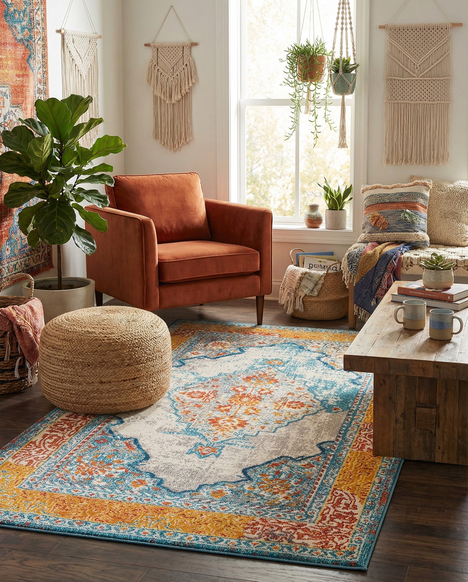 5' x 8' Washable Carnevale Rug