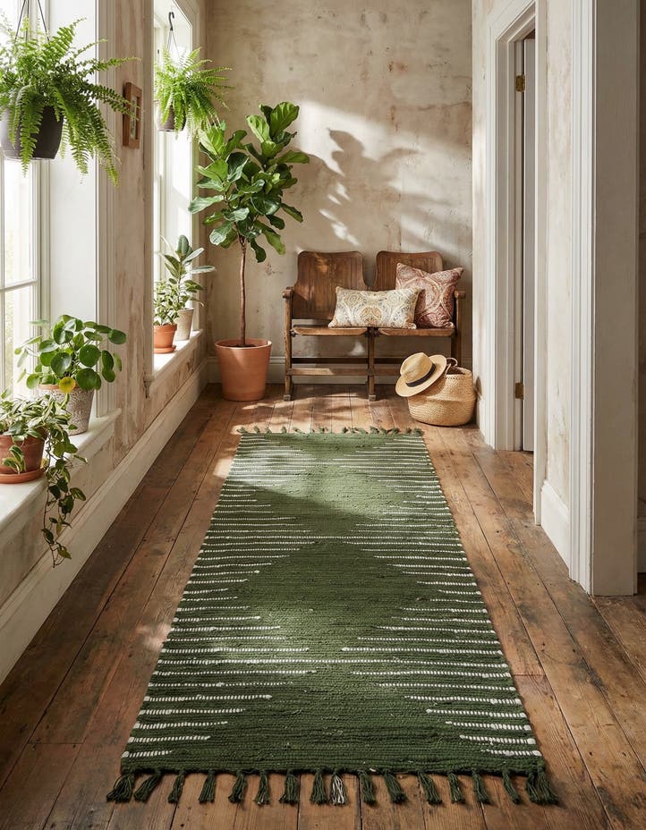 2' 2 x 6' 1 Hand Woven Chindi Cotton Runner Rug