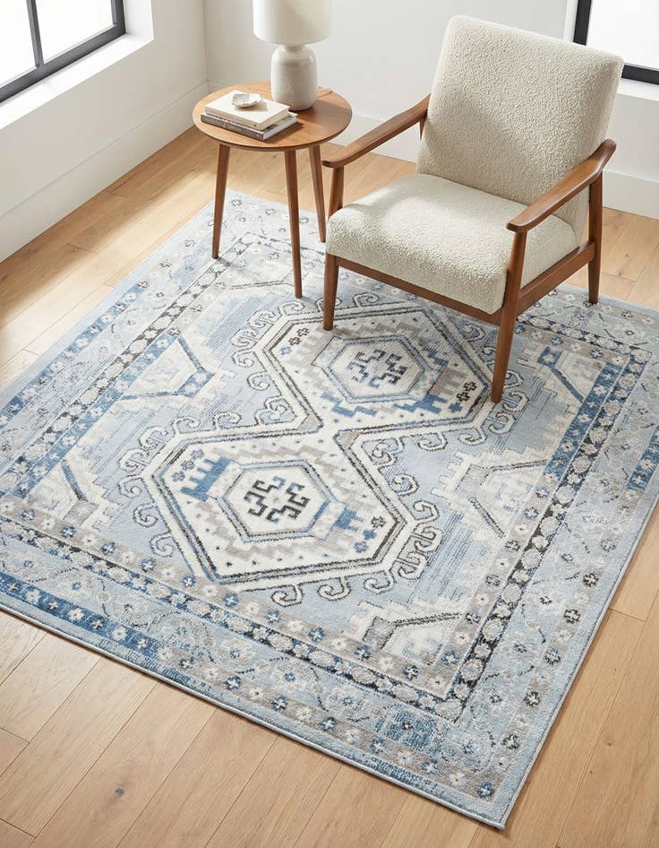 Detail image of 5' 3 x 5' 3 Charlotte Square Rug