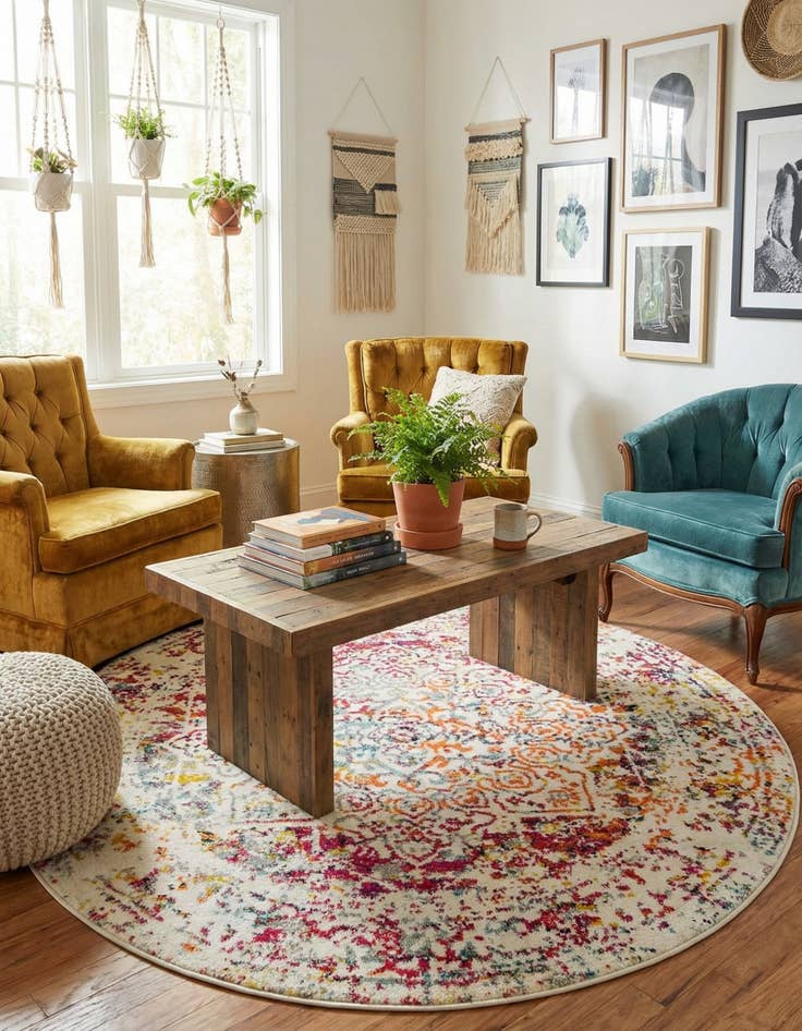 Detail image of  5' 3 x 5' 3 Arlington Round Rug