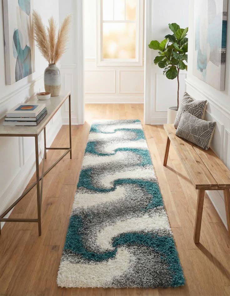 Detail image of 2' 7 x 13' Soft Touch Shag Runner Rug