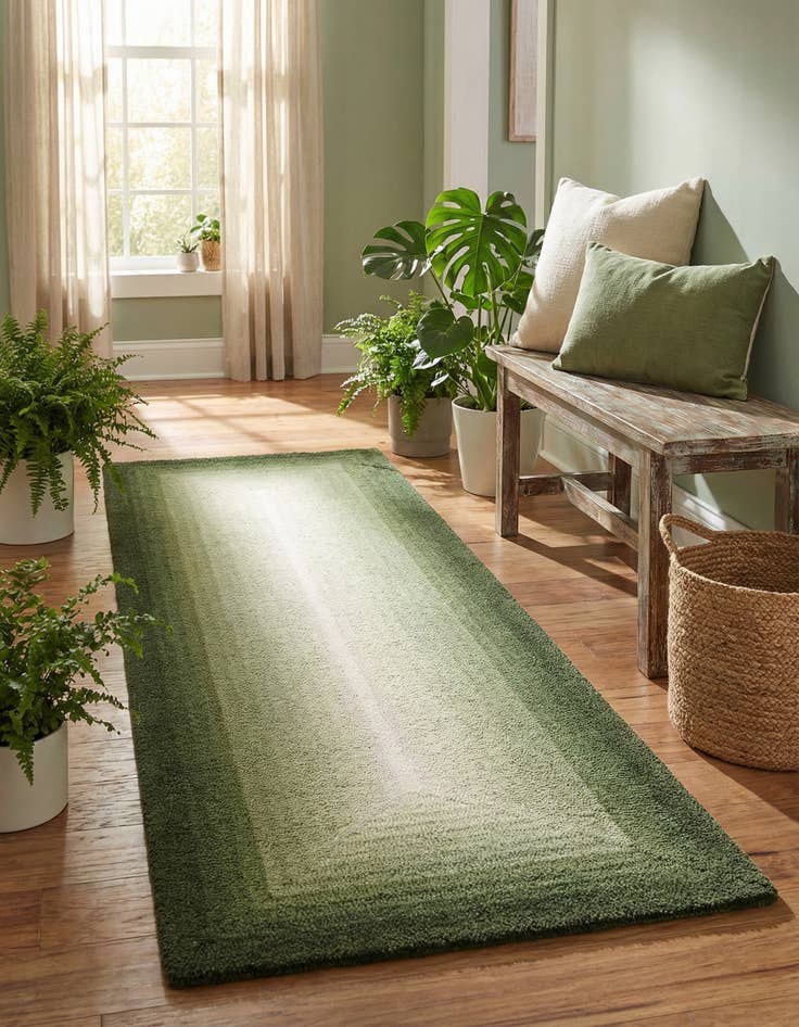Detail image of 2' x 6' 1 Ombre Wool Runner Rug