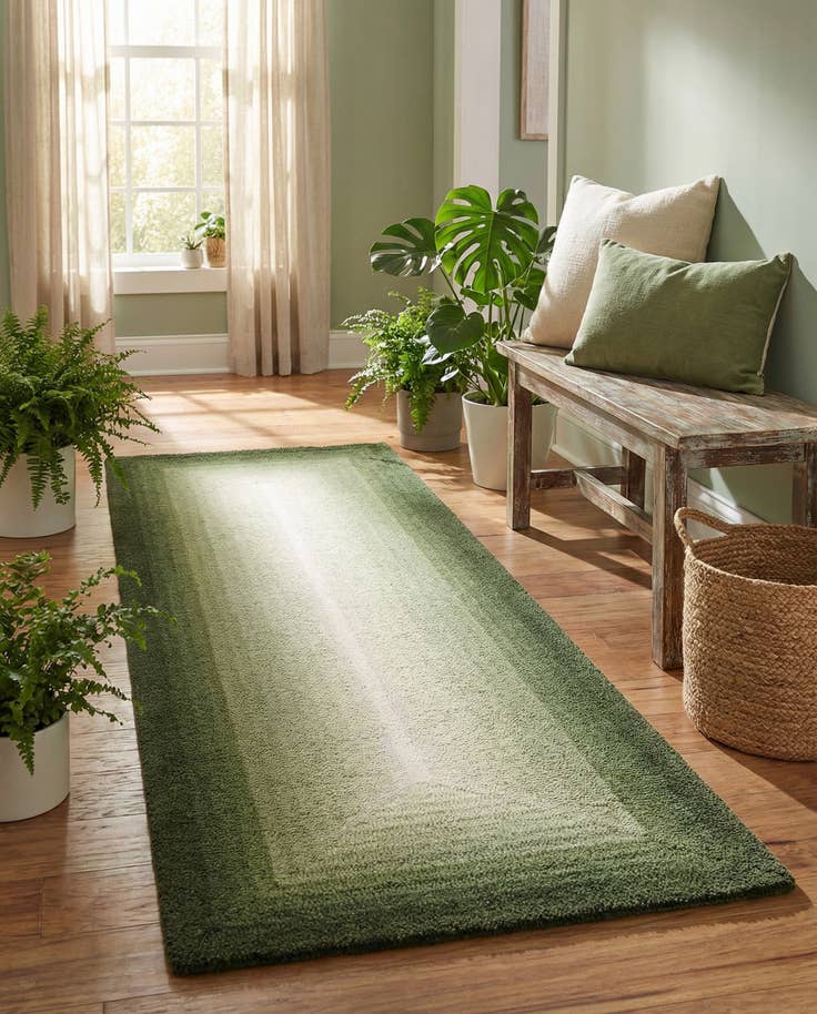 Detail image of 2' x 6' 1 Ombre Wool Runner Rug