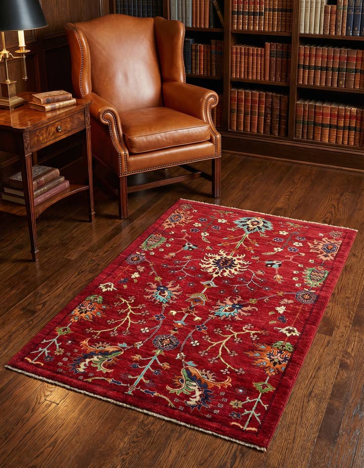 Detail image of 4' 2 x 6' 2 Hand Knotted Ariana Ziegler Rug