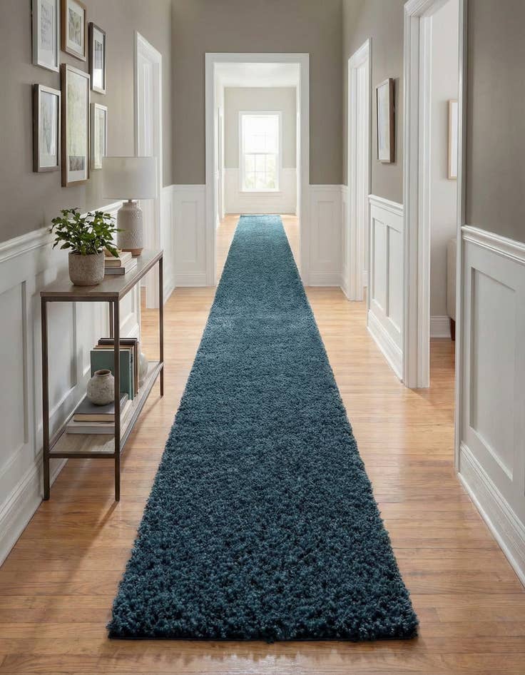 Detail image of 2' 7 x 20' Zermatt Shag Runner Rug