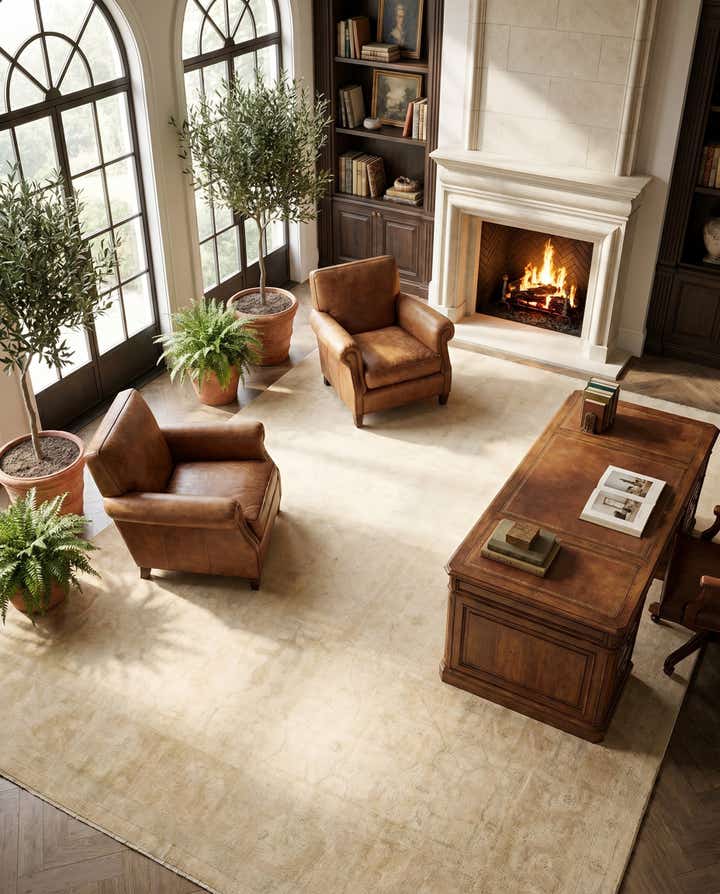 10' 3 x 14' 2 Hand Knotted Oushak Wool Rug