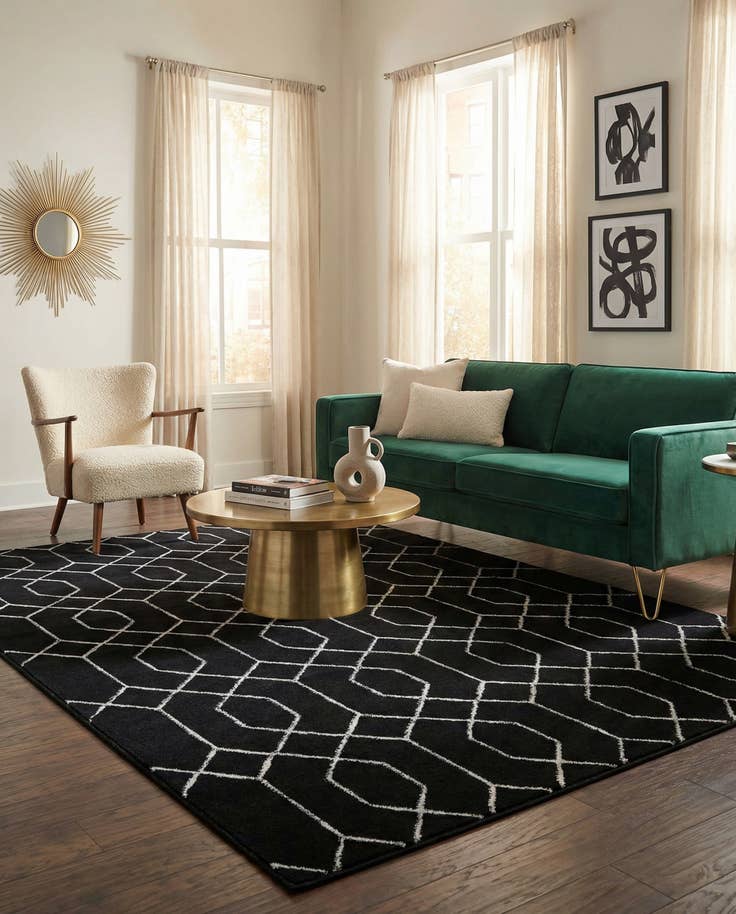 Detail image of 6' x 9' Marilyn Monroe™ Glam Trellis Rug