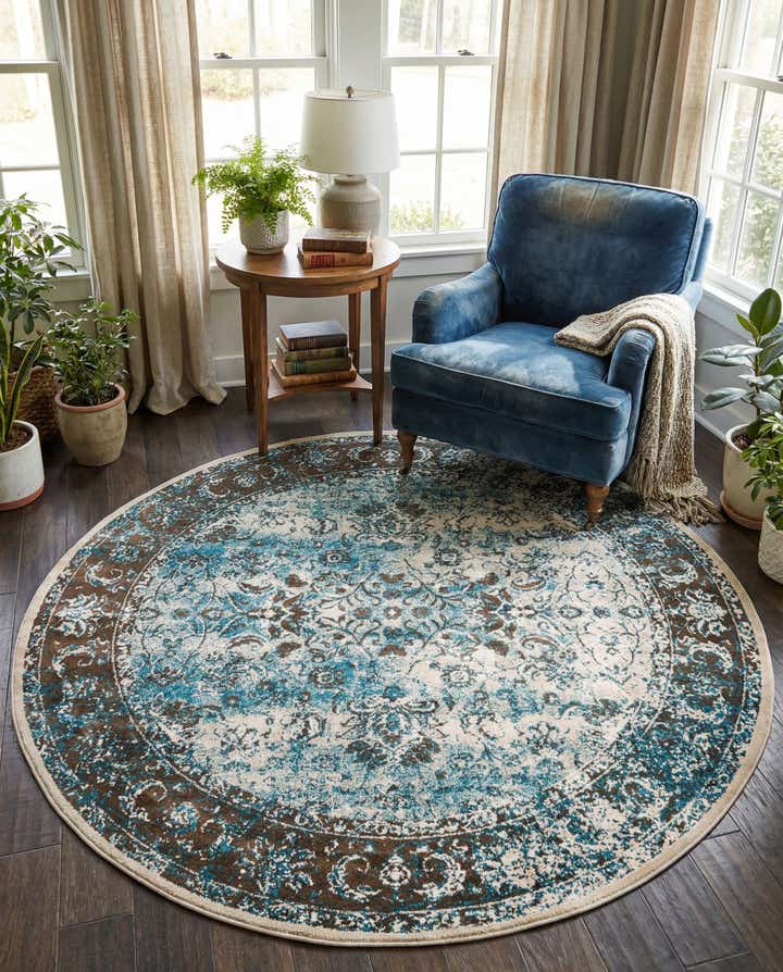 7' x 7' Ankara Round Rug