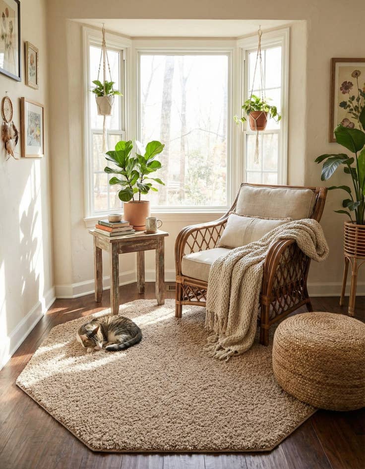 Detail image of 6' x 6' Everyday Shag Octagon Rug