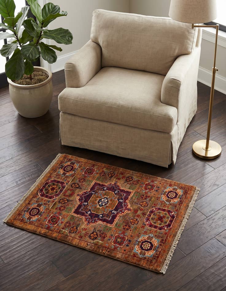 Detail image of 2' 1 x 3' 2 Hand Knotted Mamluk Ziegler Rug