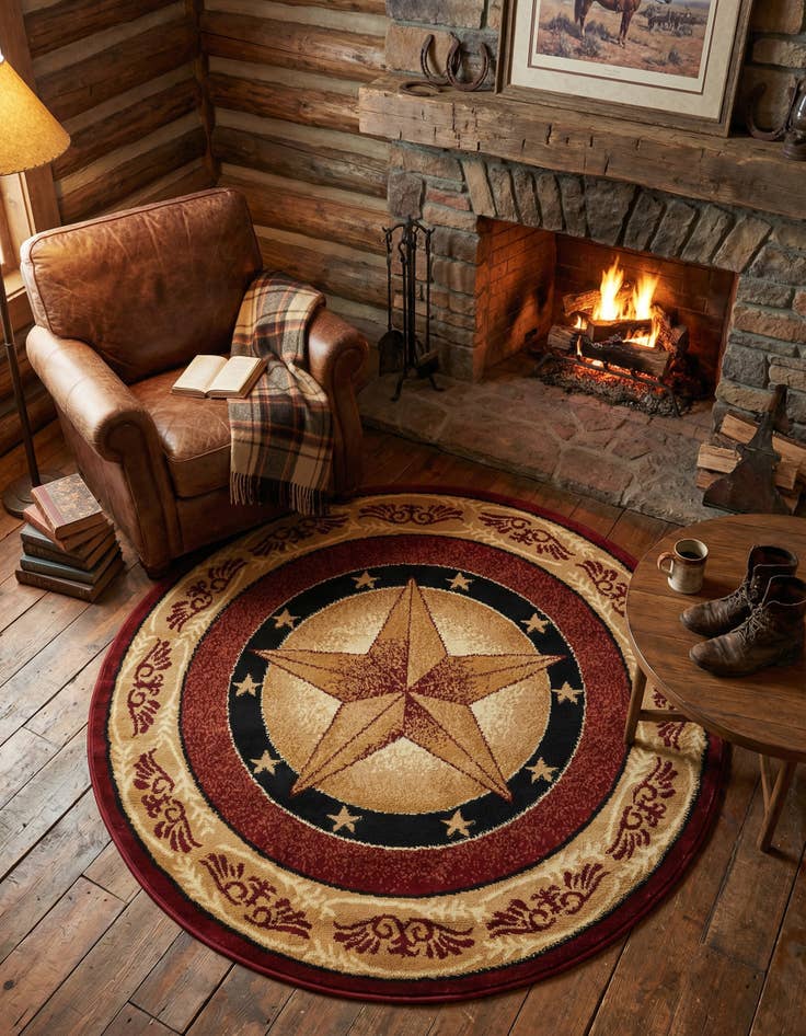 Detail image of 4' x 4' Pioneer Round Rug