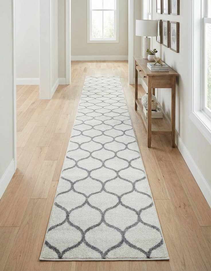 Detail image of 2' x 13' Lattice Frieze Runner Rug