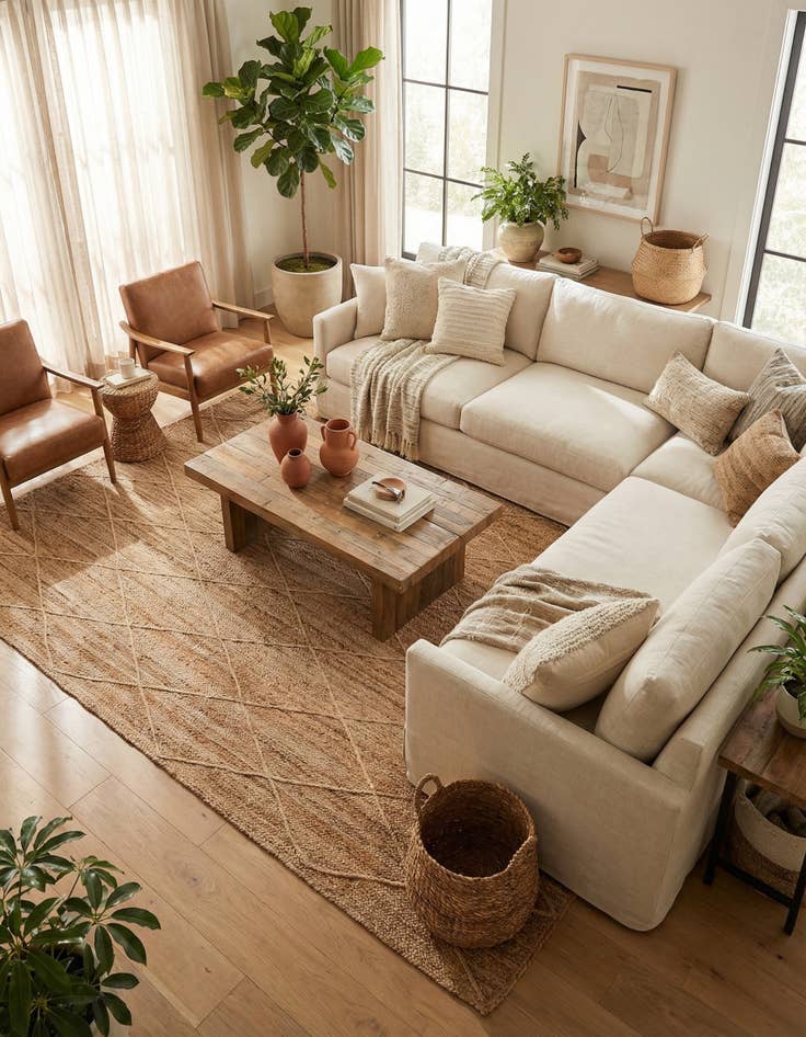 Detail image of 8' x 10' Handmade Braided Jute Rug