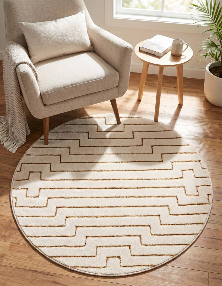 Detail image of 3' x 3' Vogue Geo Round Rug