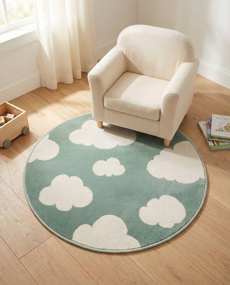 Detail image of 3' x 3' Whimsy Kids Round Rug