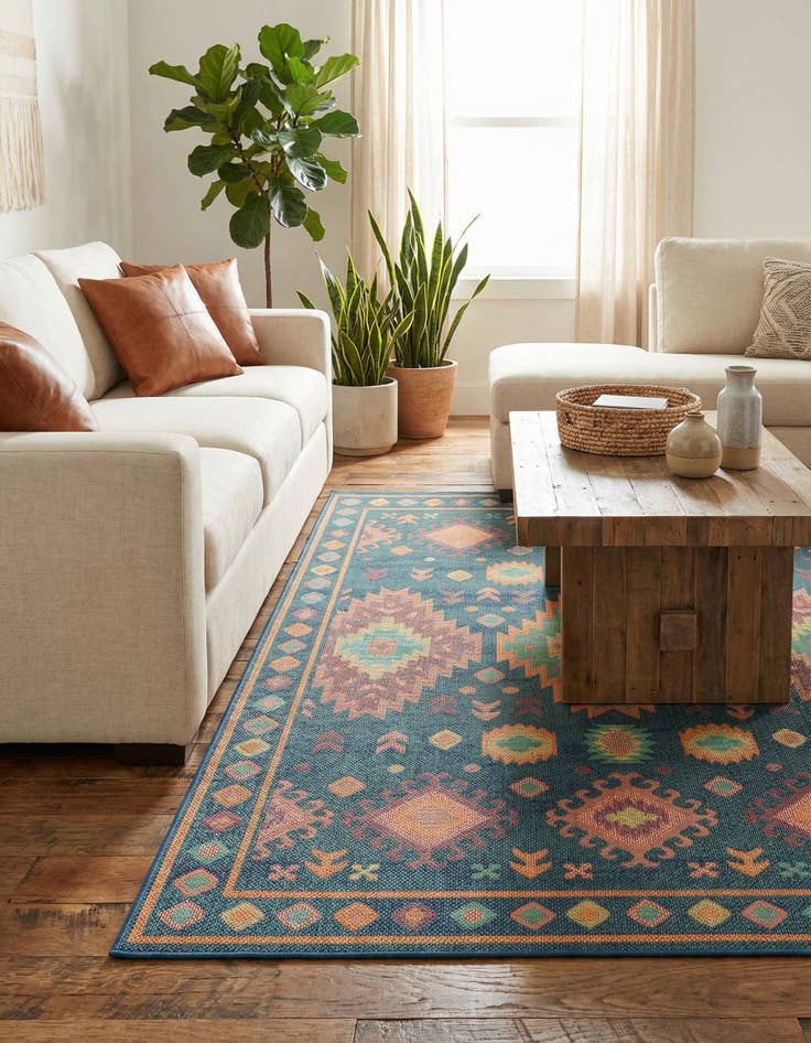 Detail image of 7' 10 x 10'  Washable Baja Indoor / Outdoor Rug