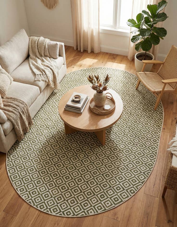 Detail image of 7' 10 x 10' Easy-Clean Jill Zarin Costa Rica Indoor / Outdoor Oval Rug