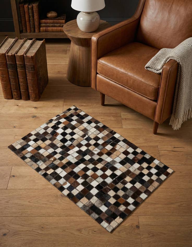 Detail image of 2' x 3' Cowhide Leather Rug