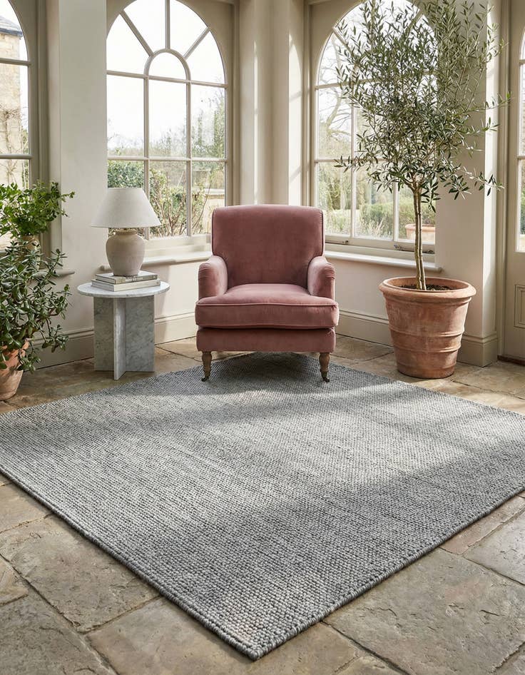 Detail image of 6' 1 x 6' 1  Hand Woven Jill Zarin English Manor Wool Square Rug