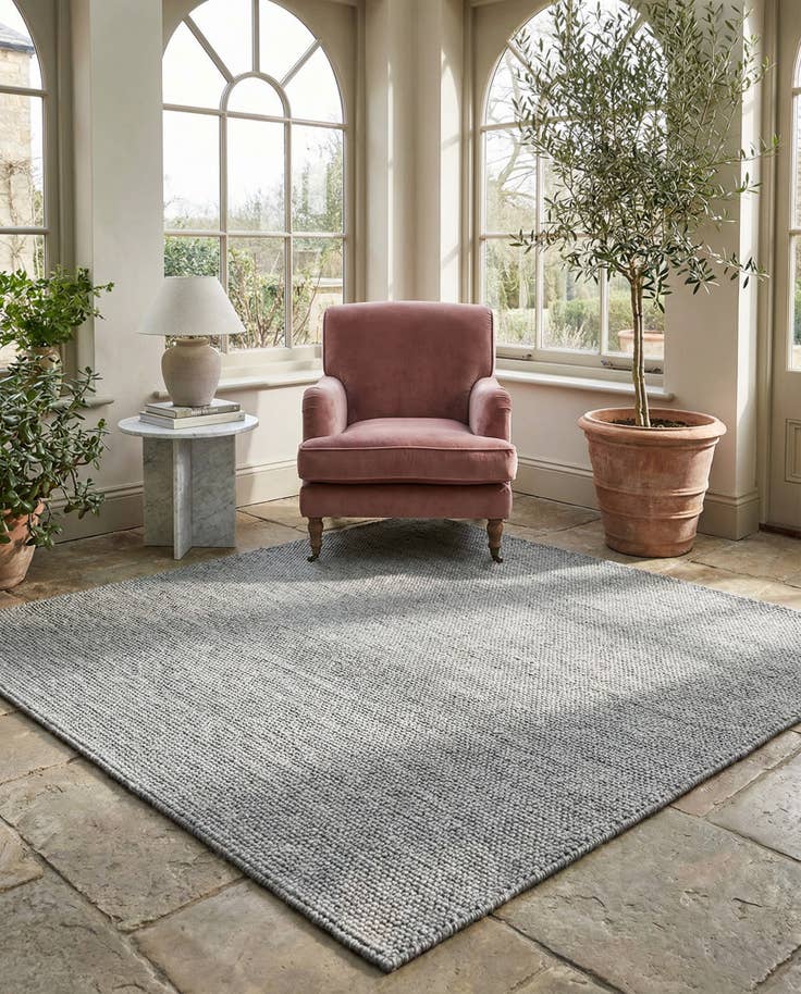 Detail image of 6' 1 x 6' 1 Hand Woven Jill Zarin English Manor Wool Square Rug