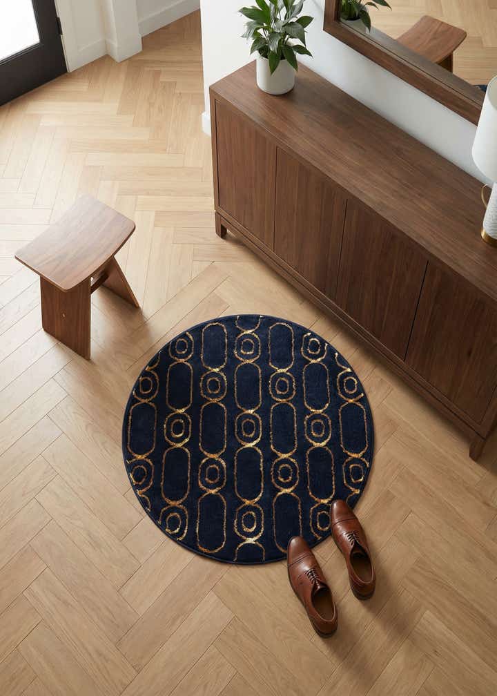 3' x 3' Vogue Geo Round Rug