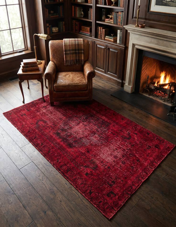 Detail image of 3' 10 x 6' 4 Hand Knotted Ultra Vintage Persian Wool Rug