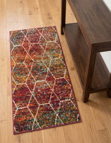 2' x 4' Lattice Frieze Runner Rug