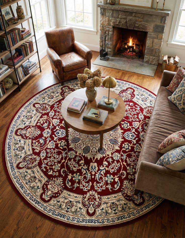 Detail image of 10' x 10' Nain Design Round Rug