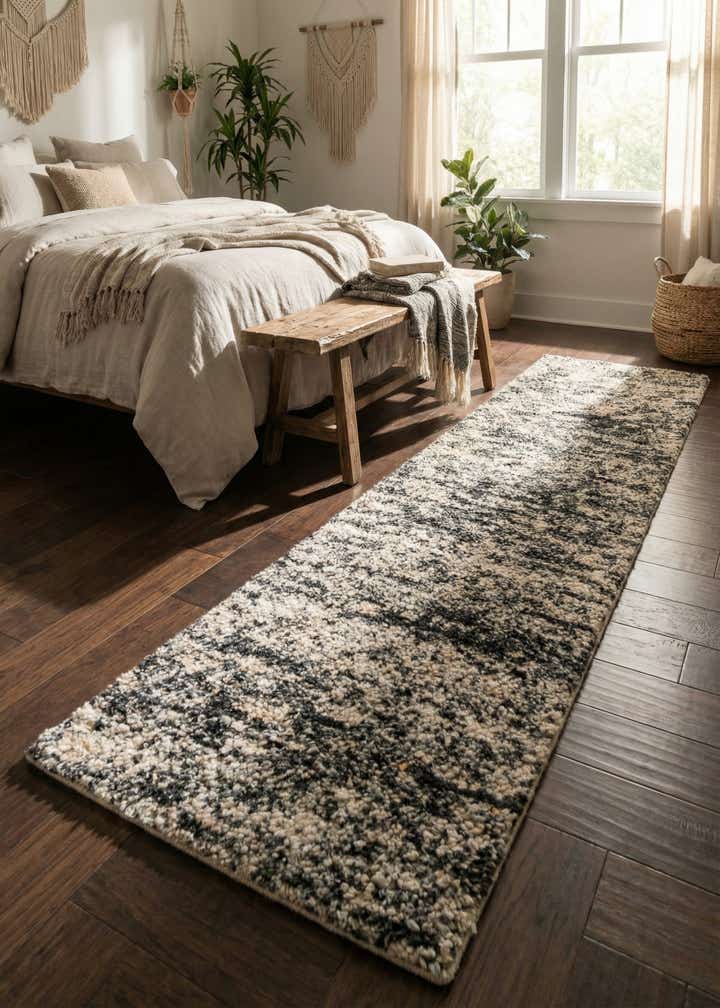 2' 7 x 12' Hand Woven Haka Deluxe Shag Runner Rug