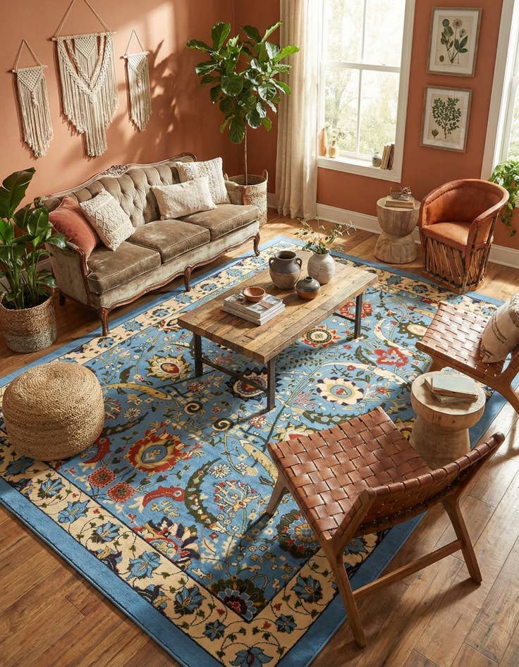 Detail image of 9' x 12' Isfahan Design Rug