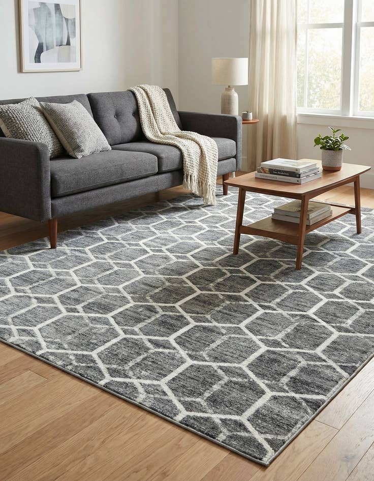 Detail image of 8' x 10' Lattice Trellis Rug